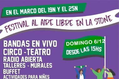 Festival al aire libre en Barrio Stone