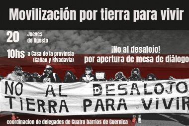 Movilización por tierra para vivir a la Casa de la Provincia de Buenos Aires