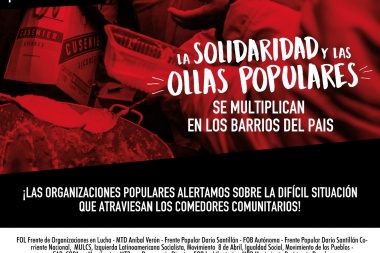 La solidaridad y las ollas populares se multiplican en los barrios del país