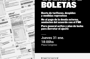 Quema de boletas: una nueva movilización contra el ajuste