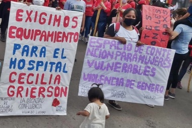 Movilización por la finalización del Hospital Cecilia Grierson