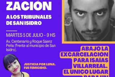 Marcha a tribunales de San Isidro contra la justicia patriarcal liberó a Villareal, femicida de Luna Ortiz