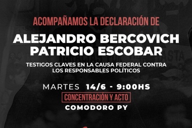 Declaraciones de Alejandro Bercovich y Patricio Escobar en Comodoro Py