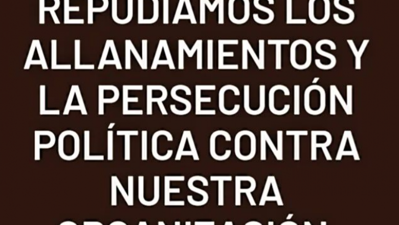 Rechazamos el amedrentamiento judicial y político contra nuestras organizaciones