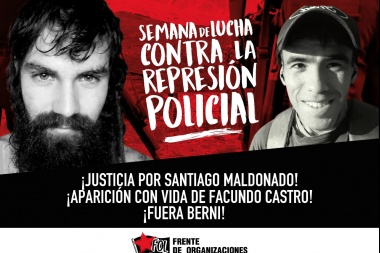 Semana de visibilización del accionar represivo: ¡No es solo un policía es toda la institución!