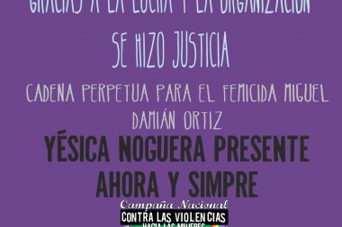 Perpetua para el femicida Damián Ortiz