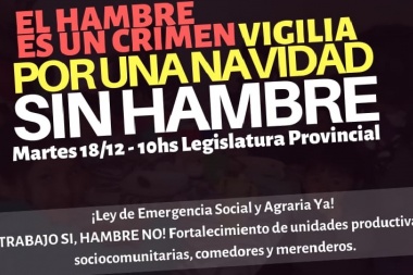 Mendoza: vigilia por una navidad sin hambre