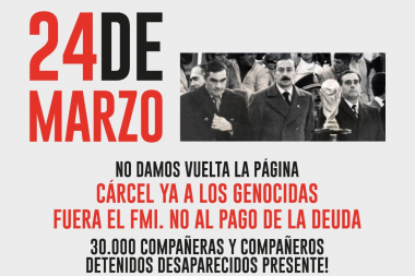 24 de Marzo: Sin marcha pero exigiendo Memoria, Verdad y Justicia