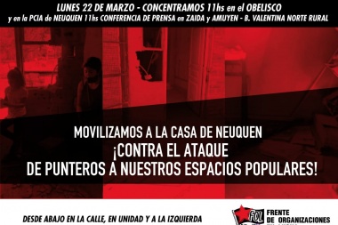 Ataque al FOL en barrio Los Hornos por patota del MPN