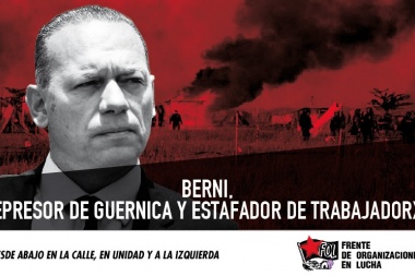 Sergio Berni, represor de familias en Guernica sigue sumando afrentas hacia el pueblo trabajador