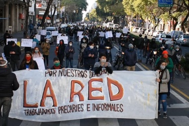 Manifestación de trabajadorxs precarizadxs en Rosario