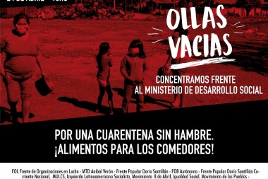 Concentramos frente al ministerio de desarrollo social.