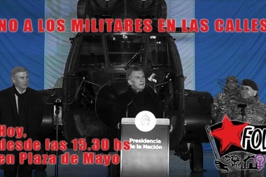 No a los militares en las calles