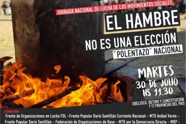 Martes 30 de julio “POLENTAZO” NACIONAL