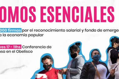 Conferencia de prensa en la 14º Jornada de ollas populares