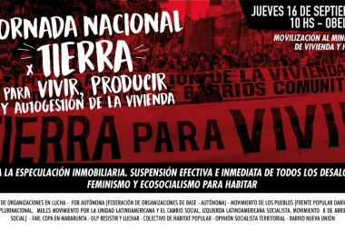 Jornada nacional por tierra para vivir, producir y por la autogestión de la vivienda