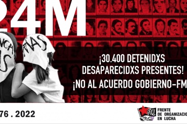 A 46 años del golpe genocida: ¡30.400 mil detenides desaparecides presentes! No al acuerdo con el FMI