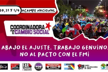 Acampe de 48 horas frente al Ministerio de Desarrollo Social